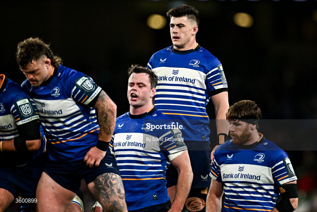 24 October 2026; Dan Sheehan of Leinster prepares to enter from the back of the scum during the United Rugby Championship match between Leinster and Munster at the Aviva Stadium in Dublin. Photo by David Fitzgerald/Sportsfile