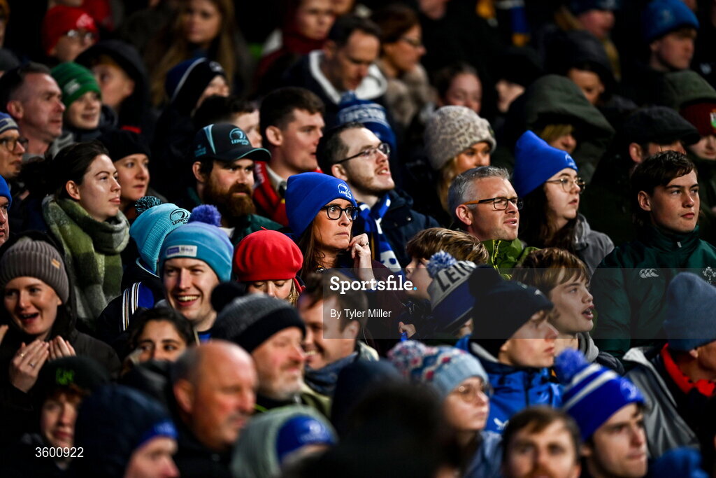 24 October 2026; Supporters during the United Rugby Championship match between Leinster and Munster at the Aviva Stadium in Dublin. Photo by Tyler Miller/Sportsfile