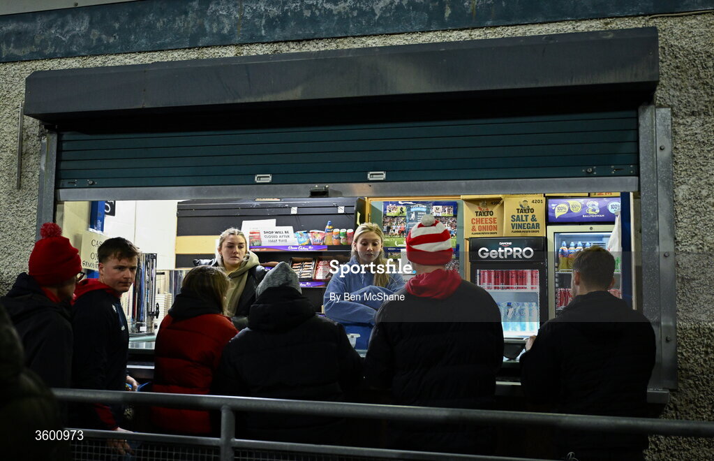 24 October 2026; Patrons buy refreshments from the shop before the PTSB Dublin County Senior Club Hurling Championship final match between Cuala and Kilmacud Crokes at Parnell Park in Dublin. Photo by Ben McShane/Sportsfile