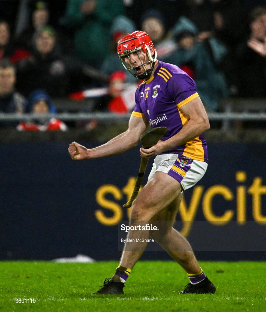 24 October 2026; Alex Considine of Kilmacud Crokes celebrates a point during the PTSB Dublin County Senior Club Hurling Championship final match between Cuala and Kilmacud Crokes at Parnell Park in Dublin. Photo by Ben McShane/Sportsfile