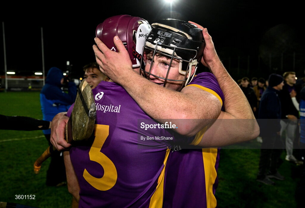 24 October 2026; Ben Lynch, right, and Padhraic Linehan of Kilmacud Crokes celebrate after the PTSB Dublin County Senior Club Hurling Championship final match between Cuala and Kilmacud Crokes at Parnell Park in Dublin. Photo by Ben McShane/Sportsfile
