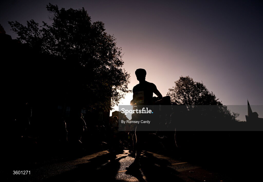 25 October 2026; Participants during the 2026 Irish Life Dublin Marathon, as thousands of runners took to the streets of Dublin for the 45th running of the event. Photo by Ramsey Cardy/Sportsfile