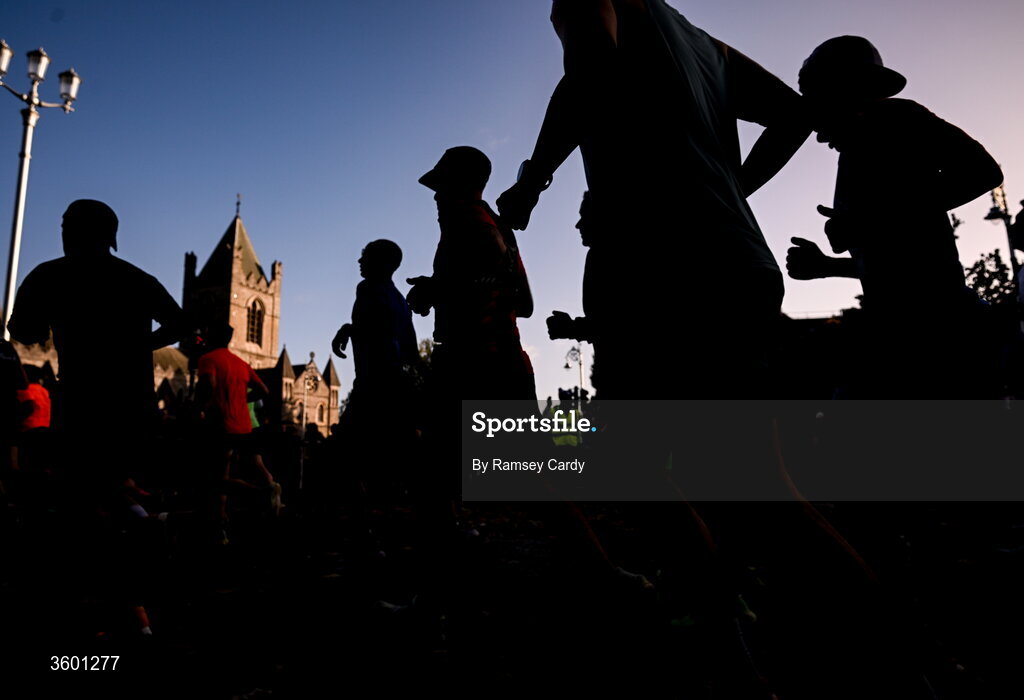 25 October 2026; Participants during the 2026 Irish Life Dublin Marathon, as thousands of runners took to the streets of Dublin for the 45th running of the event. Photo by Ramsey Cardy/Sportsfile
