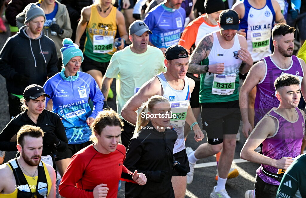 25 October 2026; David Gillick of Dundrum South Dublin AC, during the 2026 Irish Life Dublin Marathon, as thousands of runners took to the streets of Dublin for the 45th running of the event. Photo by Sam Barnes/Sportsfile