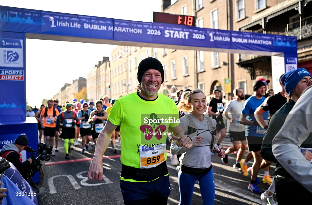 25 October 2026; Cathal O' Donoghue during the 2026 Irish Life Dublin Marathon, as thousands of runners took to the streets of Dublin for the 45th running of the event. Photo by Sam Barnes/Sportsfile