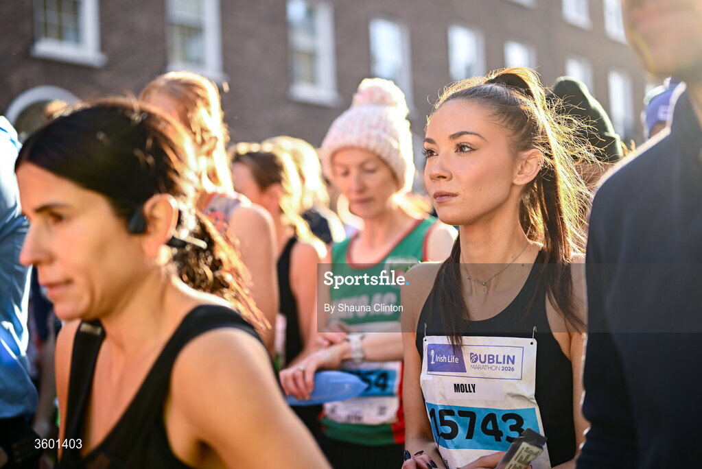 25 October 2026; Participants during the 2026 Irish Life Dublin Marathon, as thousands of runners took to the streets of Dublin for the 45th running of the event. Photo by Shauna Clinton/Sportsfile