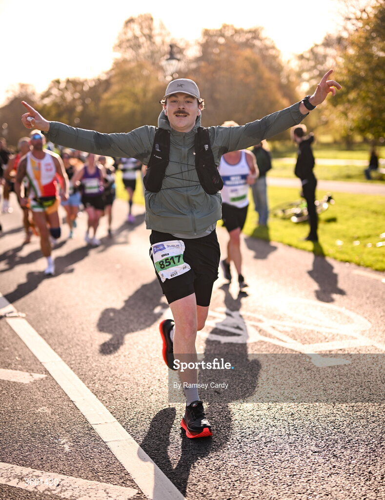 25 October 2026; Donald Mackillop during the 2026 Irish Life Dublin Marathon, as thousands of runners took to the streets of Dublin for the 45th running of the event. Photo by Ramsey Cardy/Sportsfile