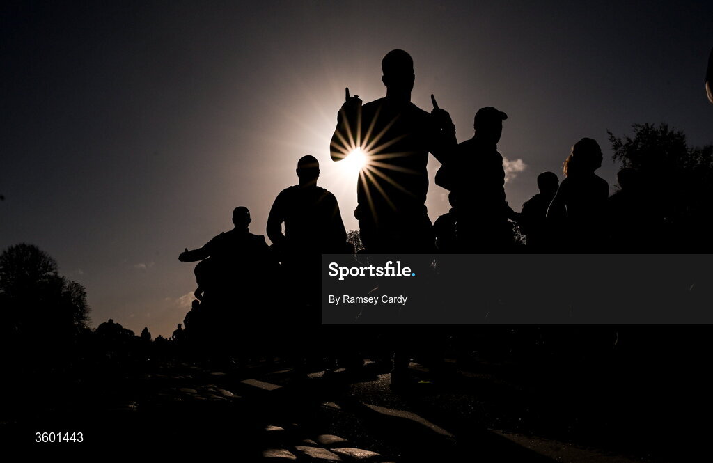 25 October 2026; Participants during the 2026 Irish Life Dublin Marathon, as thousands of runners took to the streets of Dublin for the 45th running of the event. Photo by Ramsey Cardy/Sportsfile