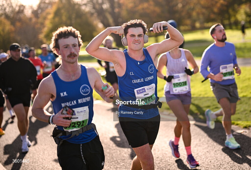 25 October 2026; Charlie Lennon during the 2026 Irish Life Dublin Marathon, as thousands of runners took to the streets of Dublin for the 45th running of the event. Photo by Ramsey Cardy/Sportsfile