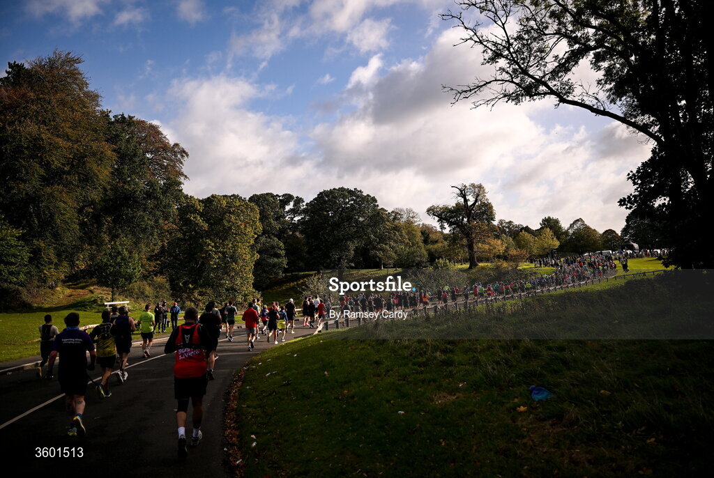 25 October 2026; Participants during the 2026 Irish Life Dublin Marathon, as thousands of runners took to the streets of Dublin for the 45th running of the event. Photo by Ramsey Cardy/Sportsfile