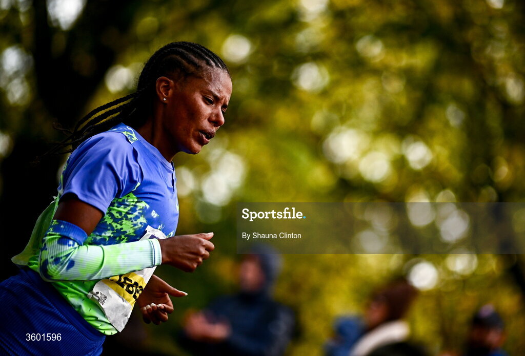 25 October 2026; Zenebu Fikdau Jebesa of Ethiopia during the 2026 Irish Life Dublin Marathon, as thousands of runners took to the streets of Dublin for the 45th running of the event. Photo by Shauna Clinton/Sportsfile