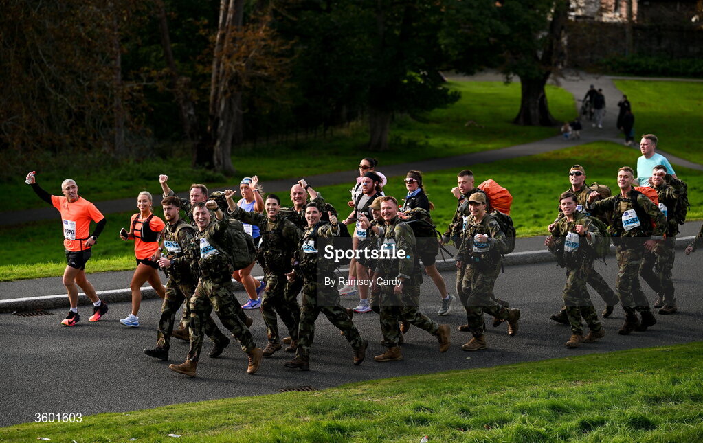 25 October 2026; Participants during the 2026 Irish Life Dublin Marathon, as thousands of runners took to the streets of Dublin for the 45th running of the event. Photo by Ramsey Cardy/Sportsfile