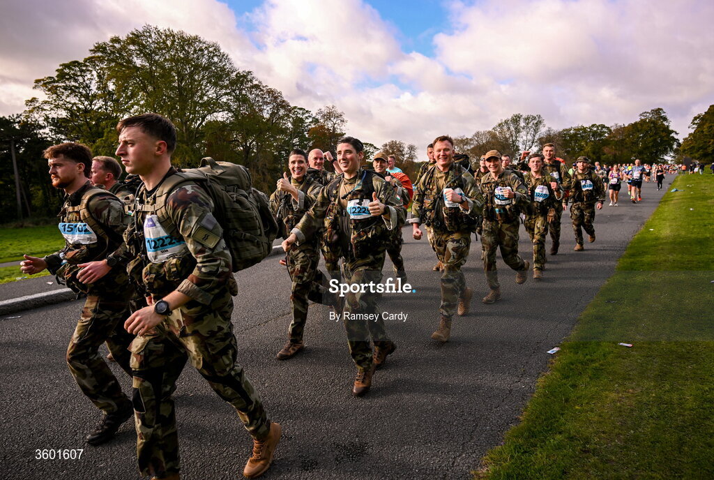 25 October 2026; Participants during the 2026 Irish Life Dublin Marathon, as thousands of runners took to the streets of Dublin for the 45th running of the event. Photo by Ramsey Cardy/Sportsfile
