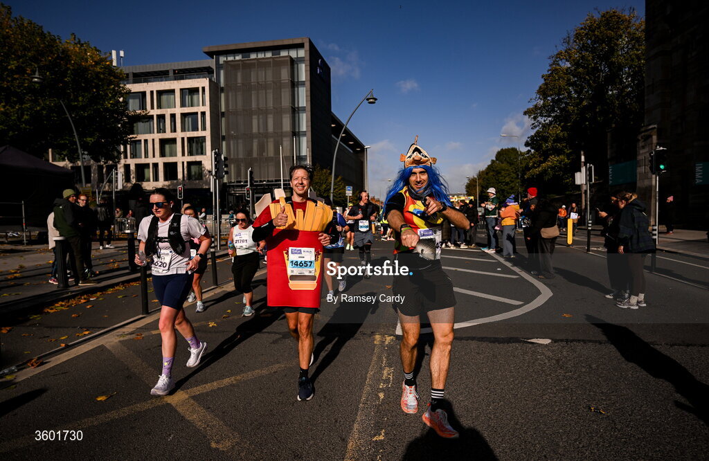 25 October 2026; Participants during the 2026 Irish Life Dublin Marathon, as thousands of runners took to the streets of Dublin for the 45th running of the event. Photo by Ramsey Cardy/Sportsfile