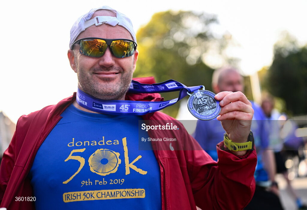 25 October 2026; Participants after the 2026 Irish Life Dublin Marathon, as thousands of runners took to the streets of Dublin for the 45th running of the event. Photo by Shauna Clinton/Sportsfile