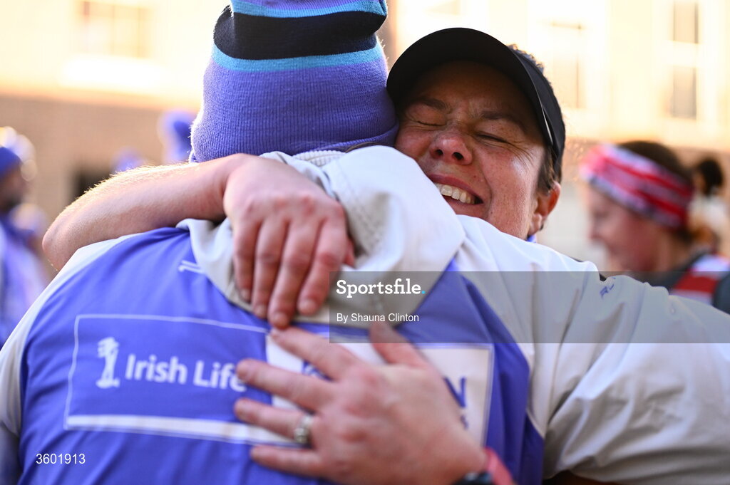 25 October 2026; Participants after the 2026 Irish Life Dublin Marathon, as thousands of runners took to the streets of Dublin for the 45th running of the event. Photo by Shauna Clinton/Sportsfile