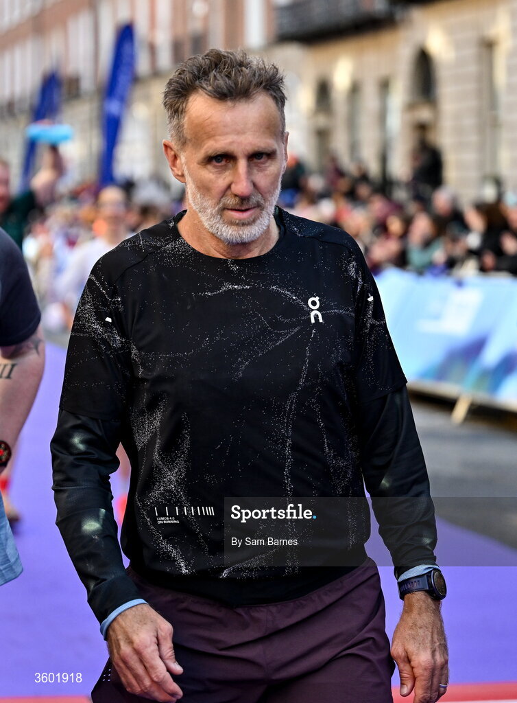 25 October 2026; Former Manchester United and Czechia footballer Karel Poborks after the 2026 Irish Life Dublin Marathon, as thousands of runners took to the streets of Dublin for the 45th running of the event. Photo by Sam Barnes/Sportsfile