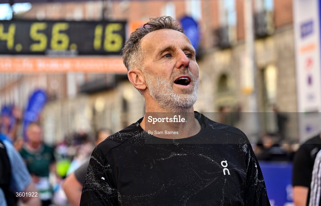 25 October 2026; Former Manchester United and Czechia footballer Karel Poborský after the 2026 Irish Life Dublin Marathon, as thousands of runners took to the streets of Dublin for the 45th running of the event. Photo by Sam Barnes/Sportsfile