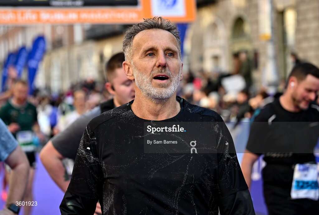 25 October 2026; Former Manchester United and Czechia footballer Karel Poborský after the 2026 Irish Life Dublin Marathon, as thousands of runners took to the streets of Dublin for the 45th running of the event. Photo by Sam Barnes/Sportsfile