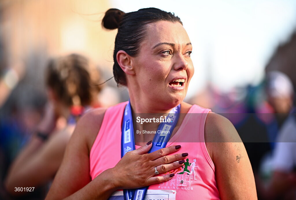 25 October 2026; Participants after the 2026 Irish Life Dublin Marathon, as thousands of runners took to the streets of Dublin for the 45th running of the event. Photo by Shauna Clinton/Sportsfile