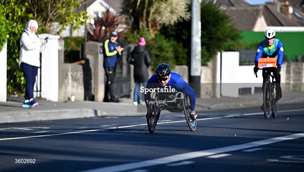 25 October 2026; Patrick Monahan of Ireland during the 2026 Irish Life Dublin Marathon, as thousands of runners took to the streets of Dublin for the 45th running of the event. Photo by Tyler Miller/Sportsfile