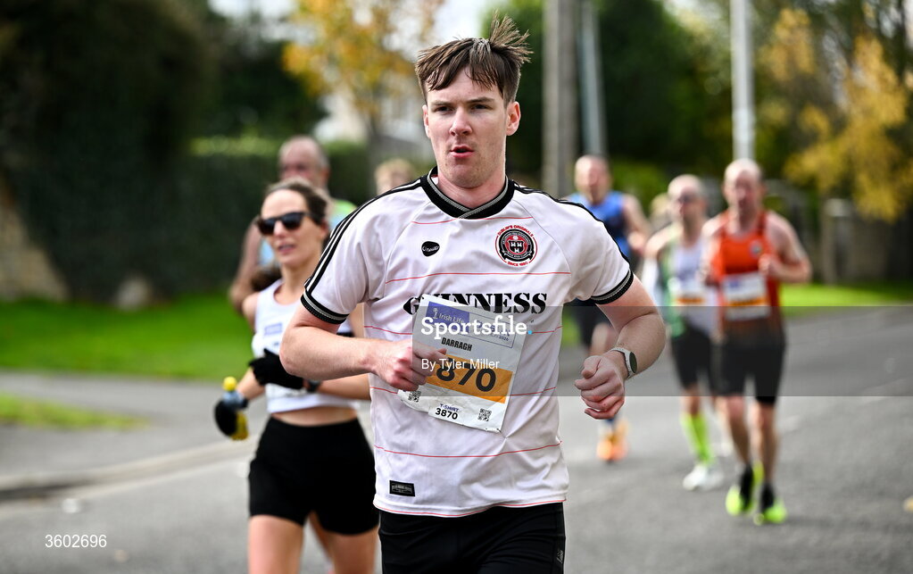 25 October 2026; Darragh Schmidt during the 2026 Irish Life Dublin Marathon, as thousands of runners took to the streets of Dublin for the 45th running of the event. Photo by Tyler Miller/Sportsfile