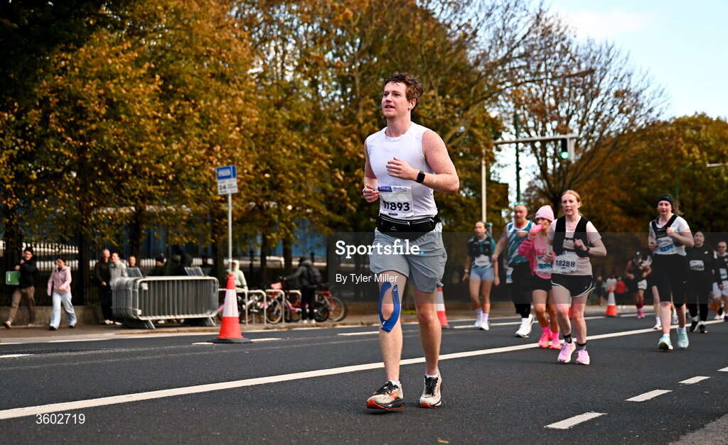 25 October 2026; Brendan Burns during the 2026 Irish Life Dublin Marathon, as thousands of runners took to the streets of Dublin for the 45th running of the event. Photo by Tyler Miller/Sportsfile
