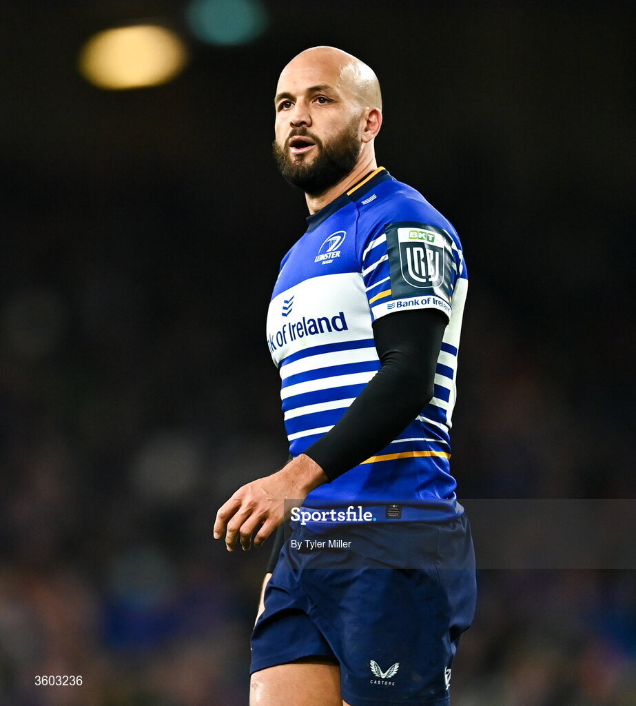 24 October 2026; Jamison Gibson-Park of Leinster during the United Rugby Championship match between Leinster and Munster at the Aviva Stadium in Dublin. Photo by Tyler Miller/Sportsfile