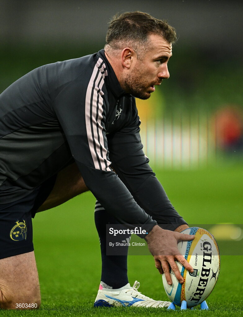 24 October 2026; JJ Hanrahan of Munster before the United Rugby Championship match between Leinster and Munster at the Aviva Stadium in Dublin. Photo by Shauna Clinton/Sportsfile