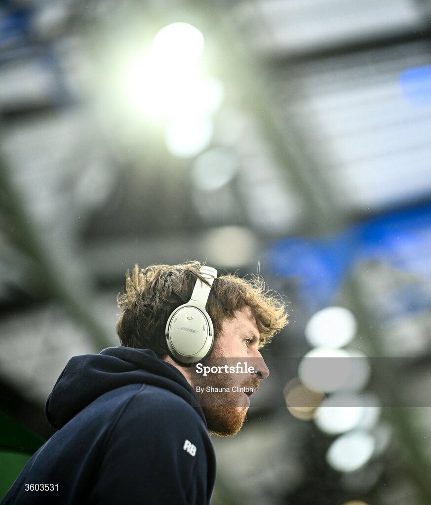 24 October 2026; Ryan Baird of Leinster before the United Rugby Championship match between Leinster and Munster at the Aviva Stadium in Dublin. Photo by Shauna Clinton/Sportsfile