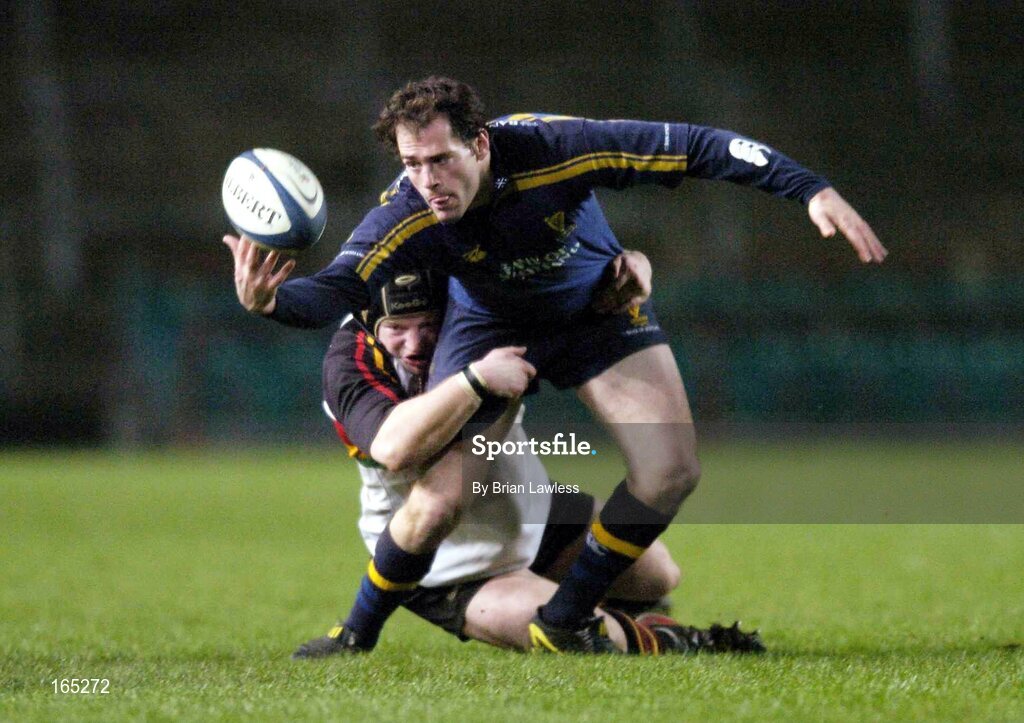 30 January 2005; Felipe Contepomi, Leinster, in action against James Richards, The Dragons. Celtic League 2004-2005, Pool 1, Leinster v The Dragons, Lansdowne Road, Dublin. Picture credit; Brian Lawless / SPORTSFILE