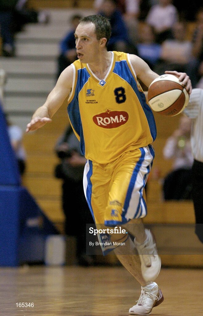 30 January 2005; Dave Donnelly, Roma St Vincent's. National Cup, Senior Men's Final, Abrakebabra Tigers, Tralee v Roma St Vincent's, ESB Arena, Tallaght, Dublin. Picture credit; Brendan Moran / SPORTSFILE
