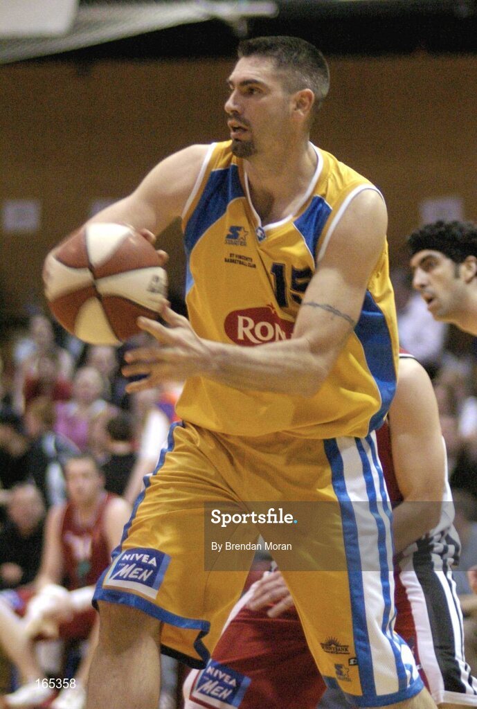 30 January 2005; Mike Trimmer, Roma St Vincent's. National Cup, Senior Men's Final, Abrakebabra Tigers, Tralee v Roma St Vincent's, ESB Arena, Tallaght, Dublin. Picture credit; Brendan Moran / SPORTSFILE