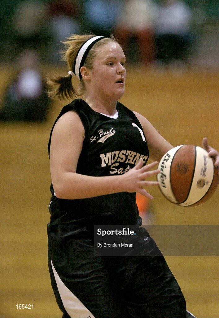 28 January 2005; Lynn Jones, Mustang Sally's St. Paul's. National Cup, Senior Women's Semi-Final, Mustang Sally's St. Paul's, Killarney v Dart Killester, ESB Arena, Tallaght, Dublin. Picture credit; Brendan Moran / SPORTSFILE
