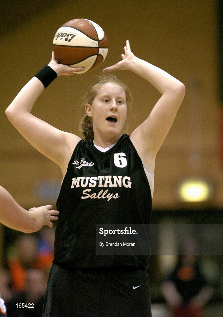 28 January 2005; Diane Griffin, Mustang Sally's St. Paul's. National Cup, Senior Women's Semi-Final, Mustang Sally's St. Paul's, Killarney v Dart Killester, ESB Arena, Tallaght, Dublin. Picture credit; Brendan Moran / SPORTSFILE