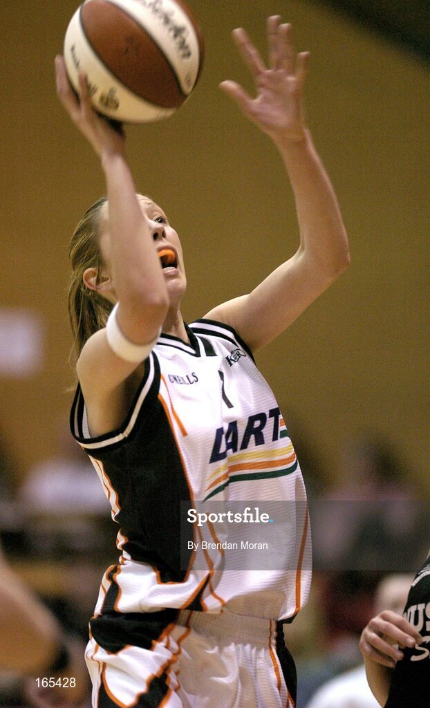 28 January 2005; Emer Brophy, Dart Killester. National Cup, Senior Women's Semi-Final, Mustang Sally's St. Paul's, Killarney v Dart Killester, ESB Arena, Tallaght, Dublin. Picture credit; Brendan Moran / SPORTSFILE