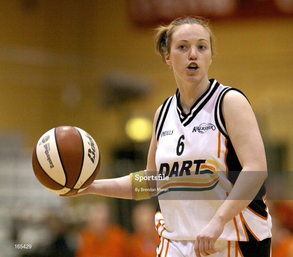 28 January 2005; Ciara Fenton, Dart Killester. National Cup, Senior Women's Semi-Final, Mustang Sally's St. Paul's, Killarney v Dart Killester, ESB Arena, Tallaght, Dublin. Picture credit; Brendan Moran / SPORTSFILE