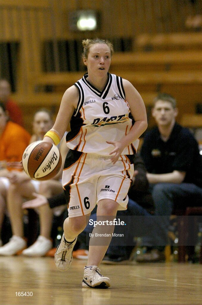 28 January 2005; Ciara Fenton, Dart Killester. National Cup, Senior Women's Semi-Final, Mustang Sally's St. Paul's, Killarney v Dart Killester, ESB Arena, Tallaght, Dublin. Picture credit; Brendan Moran / SPORTSFILE
