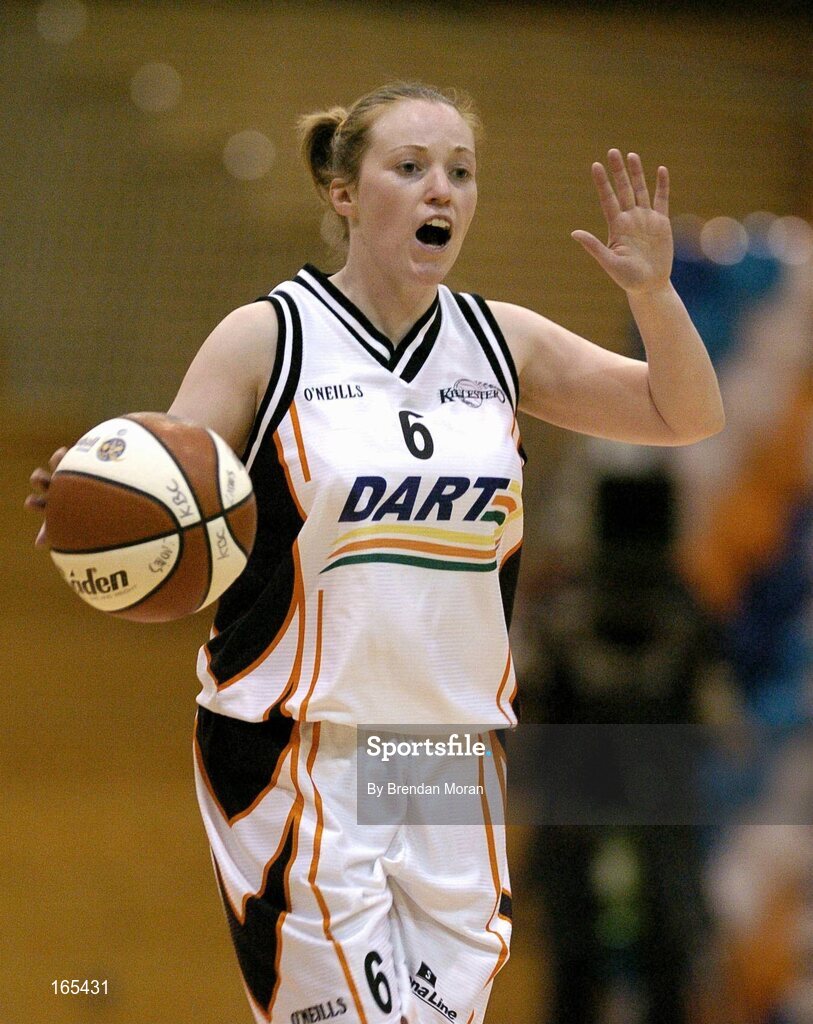 28 January 2005; Ciara Fenton, Dart Killester. National Cup, Senior Women's Semi-Final, Mustang Sally's St. Paul's, Killarney v Dart Killester, ESB Arena, Tallaght, Dublin. Picture credit; Brendan Moran / SPORTSFILE
