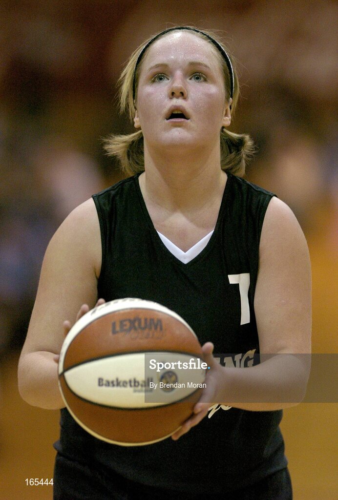 28 January 2005; Lynn Jones, Mustang Sally's St. Paul's. National Cup, Senior Women's Semi-Final, Mustang Sally's St. Paul's, Killarney v Dart Killester, ESB Arena, Tallaght, Dublin. Picture credit; Brendan Moran / SPORTSFILE