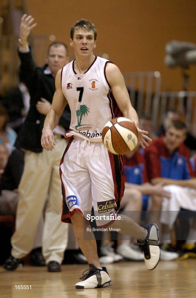 29 January 2005; Chris Craig, Abrakebabra Tigers, Tralee. National Cup, Senior Men's Semi-Final, Mardyke UCC Demons v Abrakebabra Tigers, Tralee, ESB Arena, Tallaght, Dublin. Picture credit; Brendan Moran / SPORTSFILE