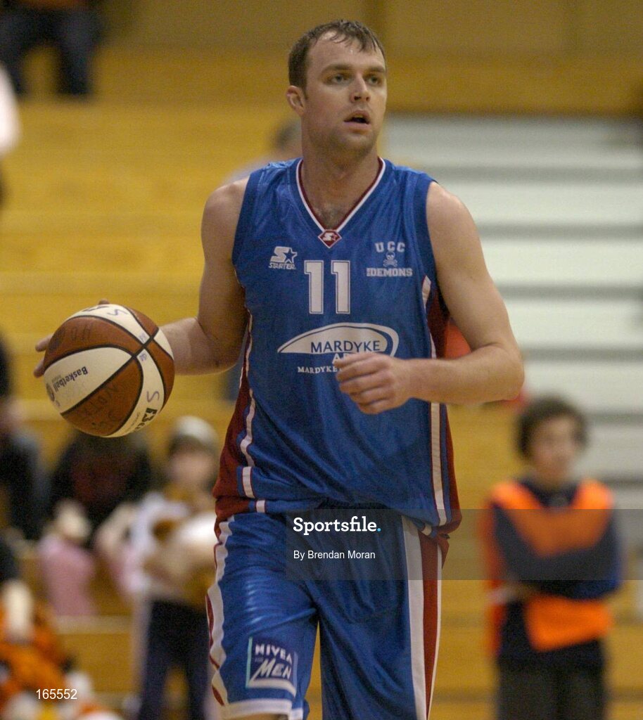 29 January 2005; Tim O'Halloran, Mardyke UCC Demons. National Cup, Senior Men's Semi-Final, Mardyke UCC Demons v Abrakebabra Tigers, Tralee, ESB Arena, Tallaght, Dublin. Picture credit; Brendan Moran / SPORTSFILE