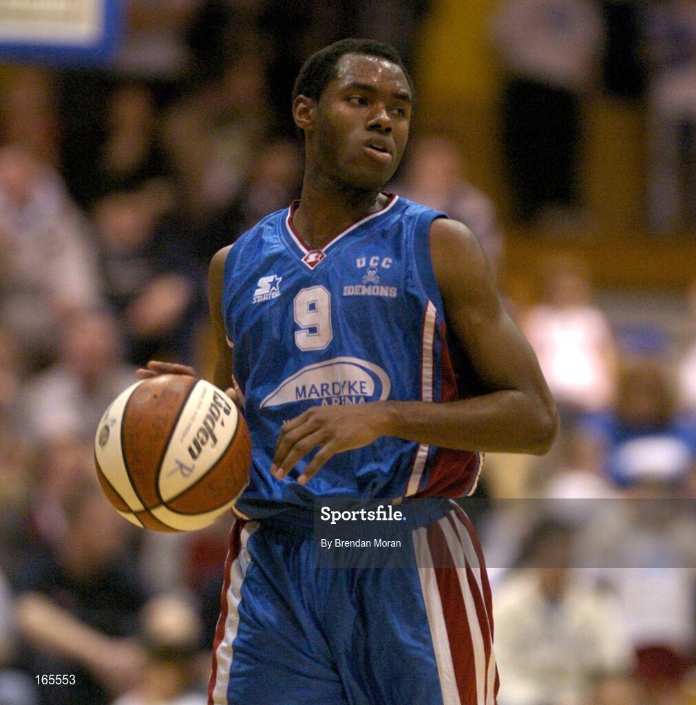 29 January 2005; Patrick Pope, Mardyke UCC Demons. National Cup, Senior Men's Semi-Final, Mardyke UCC Demons v Abrakebabra Tigers, Tralee, ESB Arena, Tallaght, Dublin. Picture credit; Brendan Moran / SPORTSFILE