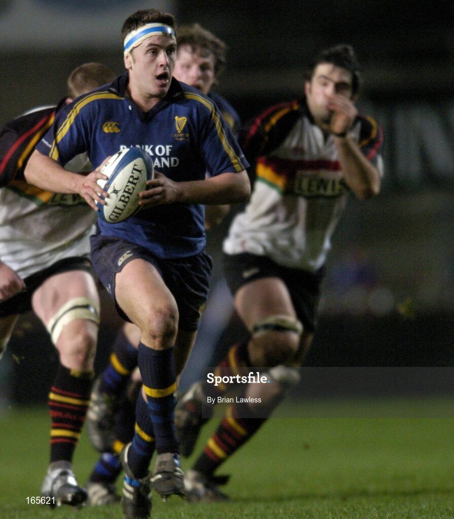 30 January 2005; Niall Ronan, Leinster, in action against The Dragons. Celtic League 2004-2005, Pool 1, Leinster v The Dragons, Lansdowne Road, Dublin. Picture credit; Brian Lawless / SPORTSFILE