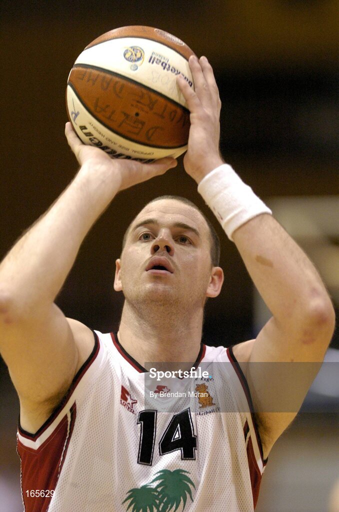 29 January 2005; Micheal Quirke, Abrakebabra Tigers, Tralee. National Cup, Senior Men's Semi-Final, Mardyke UCC Demons v Abrakebabra Tigers, Tralee, ESB Arena, Tallaght, Dublin. Picture credit; Brendan Moran / SPORTSFILE