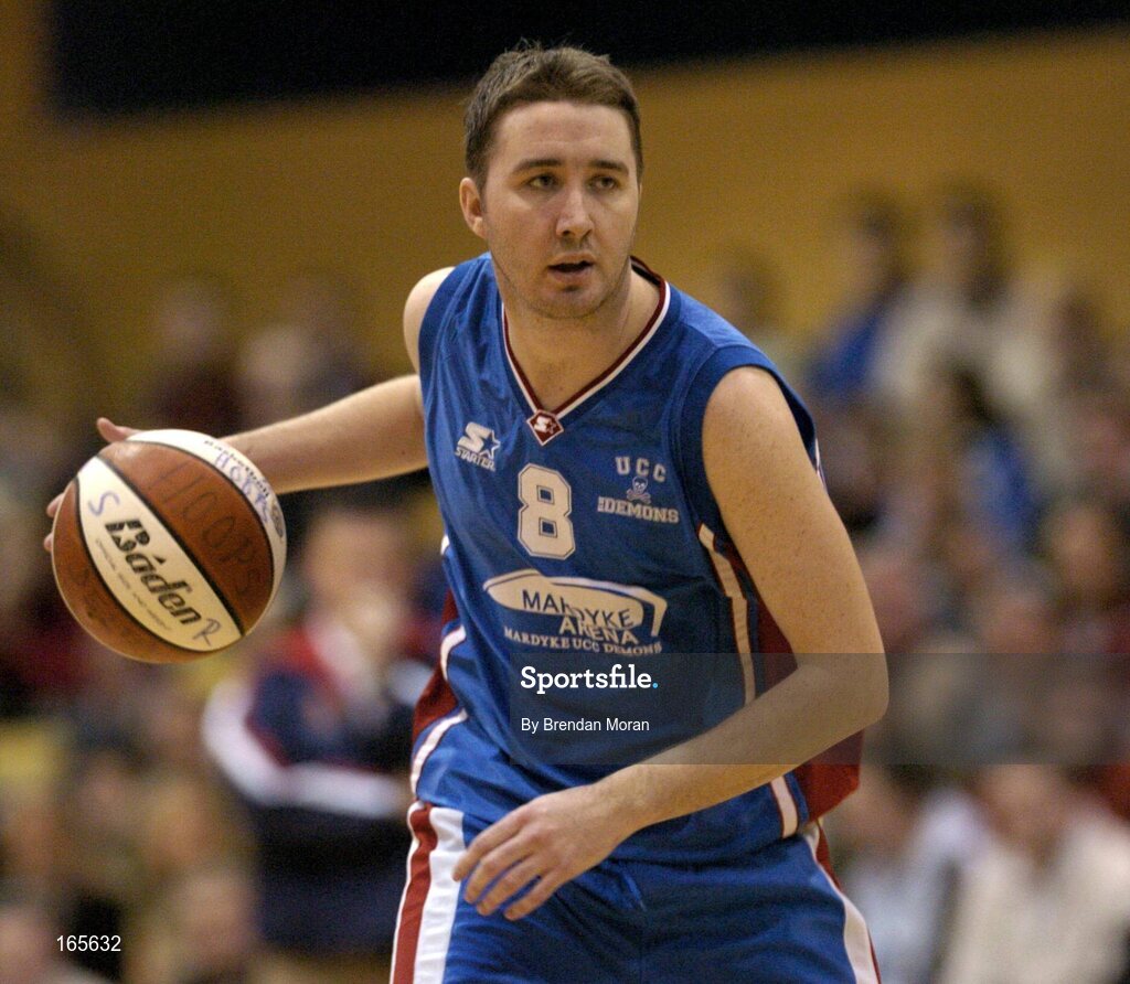 29 January 2005; Shane Coughlan, Mardyke UCC Demons. National Cup, Senior Men's Semi-Final, Mardyke UCC Demons v Abrakebabra Tigers, Tralee, ESB Arena, Tallaght, Dublin. Picture credit; Brendan Moran / SPORTSFILE