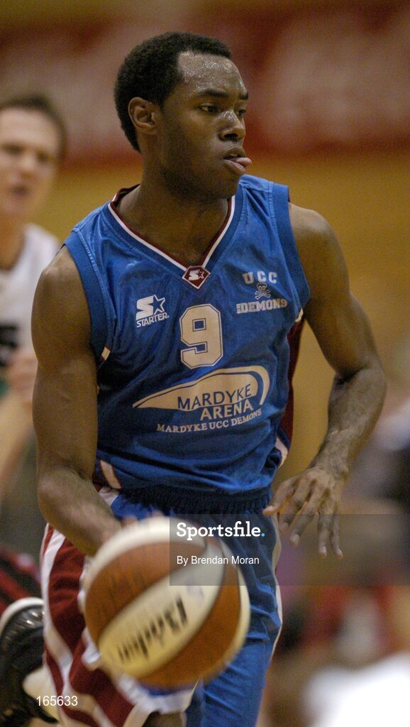 29 January 2005; Patrick Pope, Mardyke UCC Demons. National Cup, Senior Men's Semi-Final, Mardyke UCC Demons v Abrakebabra Tigers, Tralee, ESB Arena, Tallaght, Dublin. Picture credit; Brendan Moran / SPORTSFILE