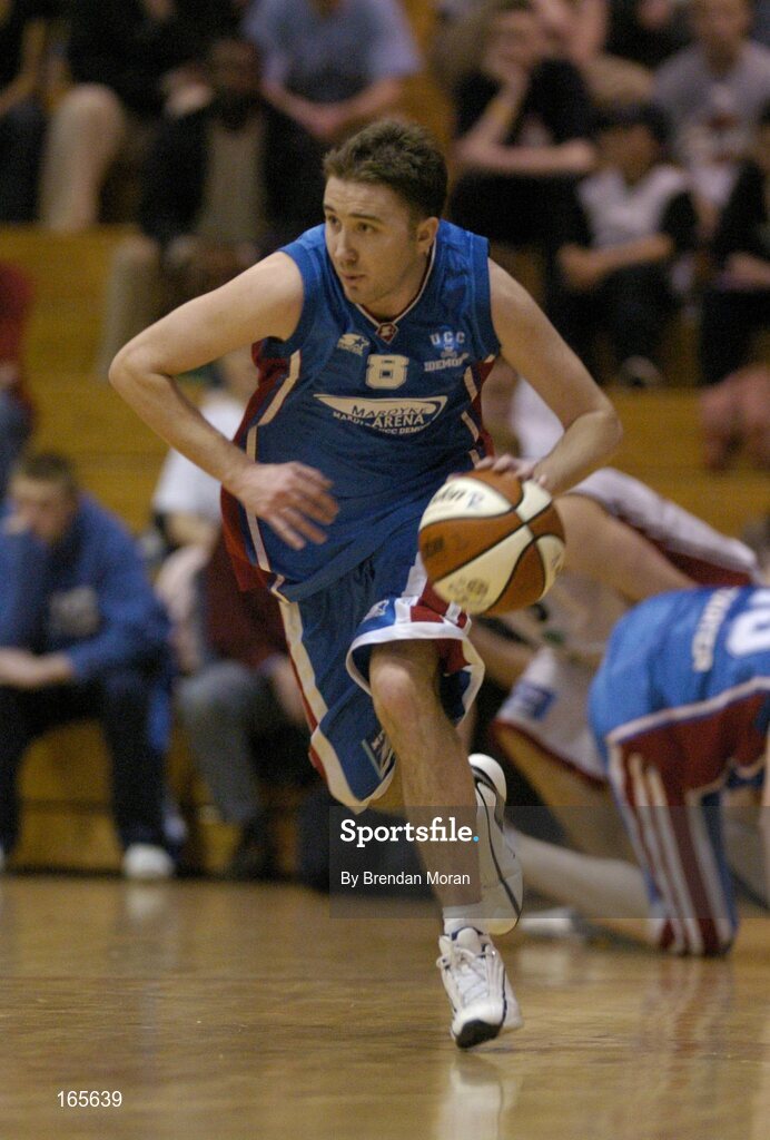 29 January 2005; Shane Coughlan, Mardyke UCC Demons. National Cup, Senior Men's Semi-Final, Mardyke UCC Demons v Abrakebabra Tigers, Tralee, ESB Arena, Tallaght, Dublin. Picture credit; Brendan Moran / SPORTSFILE