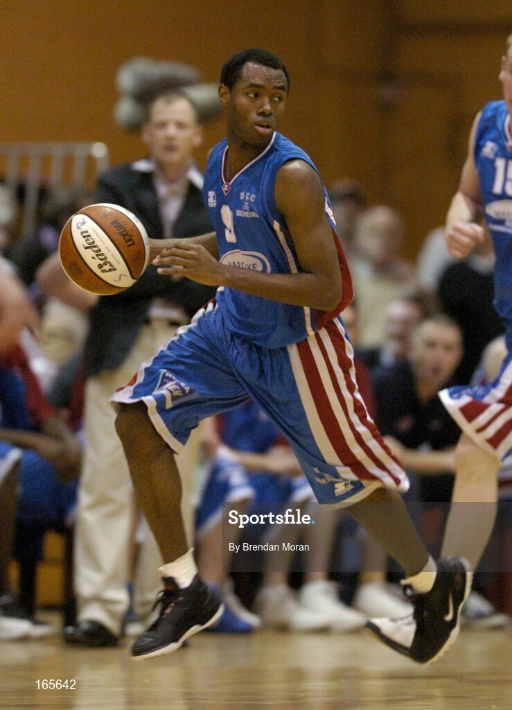 29 January 2005; Patrick Pope, Mardyke UCC Demons. National Cup, Senior Men's Semi-Final, Mardyke UCC Demons v Abrakebabra Tigers, Tralee, ESB Arena, Tallaght, Dublin. Picture credit; Brendan Moran / SPORTSFILE