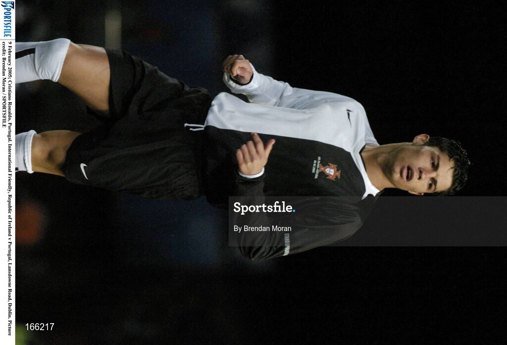 9 February 2005; Cristiano Ronaldo, Portugal. International Friendly, Republic of Ireland v Portugal, Lansdowne Road, Dublin. Picture credit; Brendan Moran / SPORTSFILE